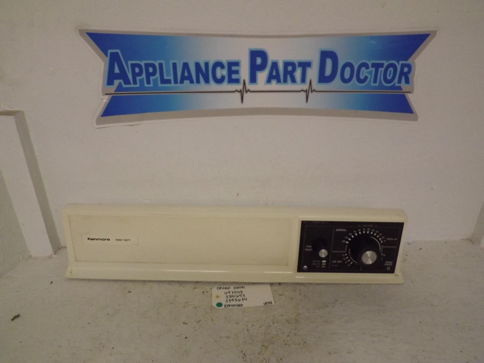 Kenmore Dryer 697549 3391653 3395634 Control Panel Used Kenmore Dryer 697549 3391653 3395634 Control Panel Used